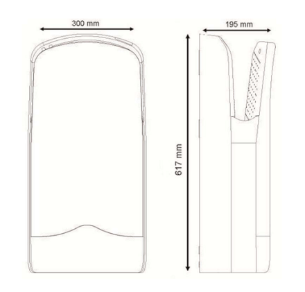 NOFER 01305.AS Сушилка для рук V-JET TRIBLADE автоматическая 1760 W металлик