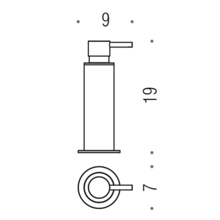 Дозатор для мыла COLOMBO DESIGN MINI настенный 0,15 л металл графит / B9342.GM