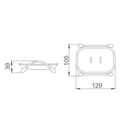 Мыльница настольная 12,9 см D-Lin пластик розовый / D201705-2