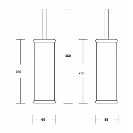 Ерш для унитаза Potato напольный металл хром / P321-1