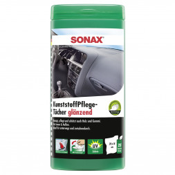 SONAX 412100 Салфетки для очистки пластика (в тубе)