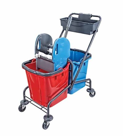 Тележка уборочная 2x25л UCTEM-PLAS с отжимом / CKS3226-C