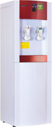 Кулер для воды Aqua Work бело-красный нагрев есть, охлаждение электронное / 16-LD/EN-ST