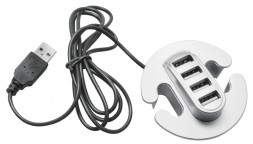 Разветвитель для USB GTV HB-USB-4X-80 серебро