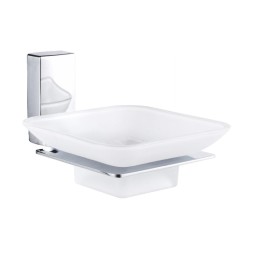 Мыльница настенная D-Lin стекло металл хром / D220330 