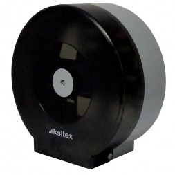 Диспенсер для средних рулонов туалетной бумаги пластик черный Ksitex TH-507B