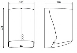 Диспенсер бумажных полотенец для рулонов с центральной вытяжкой NOFER пластик белый / 04112.W