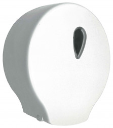 Диспенсер для больших рулонов туалетной бумаги пластик белый NOFER 05005.W