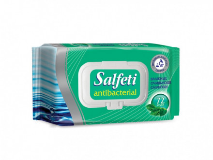Салфетки SALFETI влажные антибактериальные, 72 шт/уп / 128653