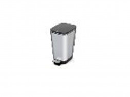 Урна для мусора CURVER педальная 25L пластик матовая сталь / 237544