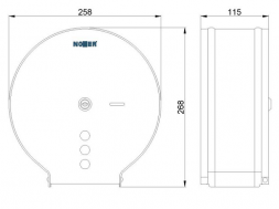 Диспенсер для средних рулонов туалетной бумаги Nofer металл хром / 05006.В