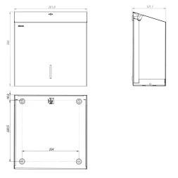 Диспенсер MERIDA STELLA R для листовых бумажных полотенец v-сложения металл матовая сталь / ASB101.R