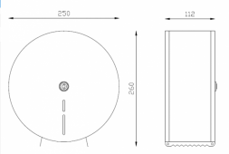 Диспенсер для средних рулонов туалетной бумаги Nofer металл хром / 05001.B