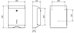 Jofel AH12000 Диспенсер для бумажных полотенец Z- сложения металл хром