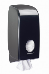 Диспенсер туалетной листовой бумаги пластик черный Kimberly-Clark 7172 Aquarius