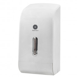 MAGNUS 151068 Диспенсер для туалетной бумаги Премиум на два бытовых рулона пластик белый
