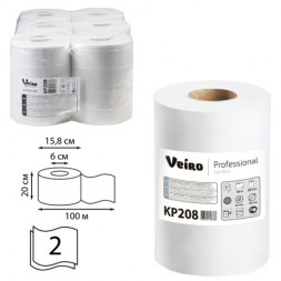 Полотенца бумажные в рулонах с центральной вытяжкой Veiro Professional Comfort KP208 (рул.)